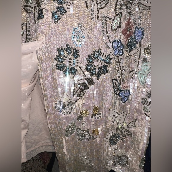 Mac Duggal 93535 NWT Evening Sequin/Beaded Floral Midi - Picture 13 of 16